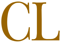 Letters CL in het goud, dat onderdeel is van het Cum Laude-logo